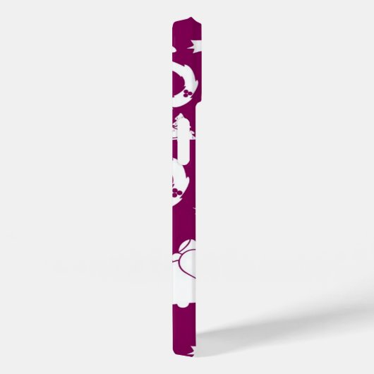 Paars kerstpatroon Case-Mate iPhone case (Achterkant / Rechts)