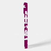 Paars kerstpatroon Case-Mate iPhone case (Achterkant / Links)