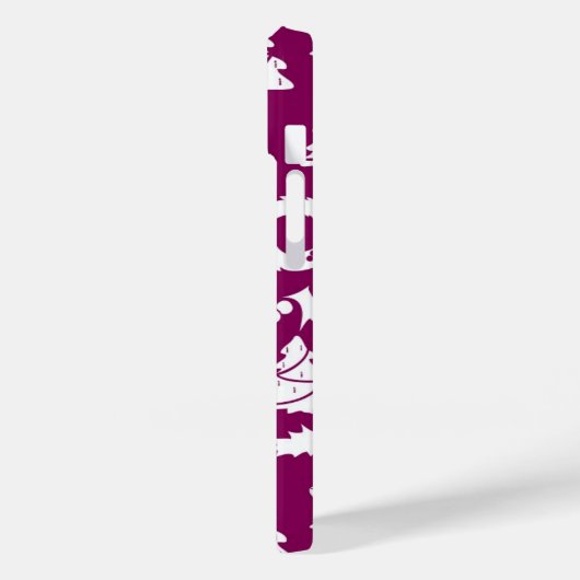 Paars kerstpatroon Case-Mate iPhone case (Achterkant / Links)