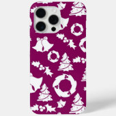 Paars kerstpatroon Case-Mate iPhone case (Achterkant)