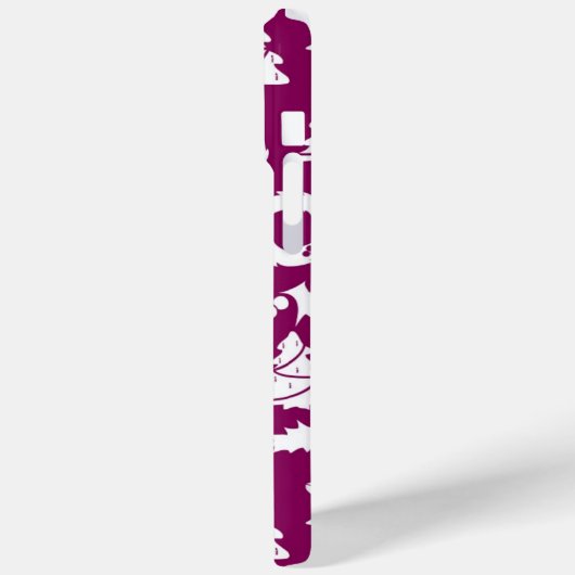 Paars kerstpatroon Case-Mate iPhone case (Achterkant / Links)