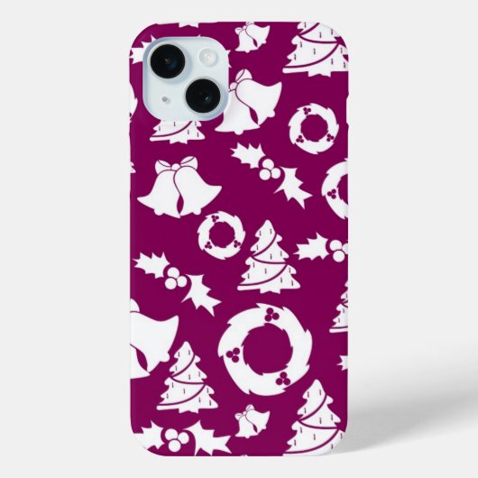 Paars kerstpatroon Case-Mate iPhone case (Achterkant)