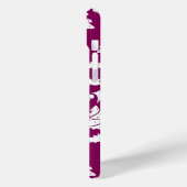 Paars kerstpatroon Case-Mate iPhone case (Achterkant / Links)