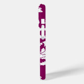 Paars kerstpatroon Case-Mate iPhone case (Achterkant / Links)
