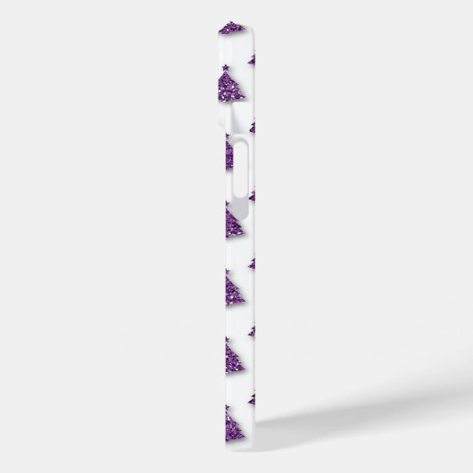 Paars kerstpatroon Case-Mate iPhone case (Achterkant / Links)
