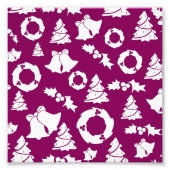 Paars kerstpatroon foto afdruk (Voorkant)