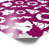 Paars kerstpatroon foto afdruk (Hoek)