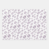 Paars kerstpatroon inpakpapier vel (Voorkant 3)