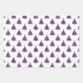 Paars kerstpatroon inpakpapier vel (Voorkant 3)