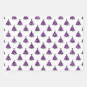 Paars kerstpatroon inpakpapier vel (Voorkant 2)