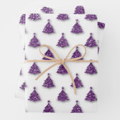 Paars kerstpatroon inpakpapier vel (In situ)