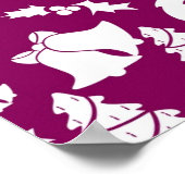 Paars kerstpatroon poster (Hoek)