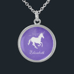 Paars Ketting Unicorn<br><div class="desc">Pas een unieke gave aan voor uw bruidsmeisjes met een Paars Unicorn-Ketting. Het ontwerp van het ketting is voorzien van een starre achtergrond met een eenhoorn met sterren. Pas de naam van de bruidsmeisje aan voor een geliefde herinnering aan je grote dag. Extra trouwbenodigdheden zijn ook beschikbaar bij dit ontwerp....</div>