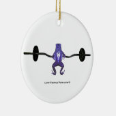 Paars kikkervisgewicht keramisch ornament (Rechts)