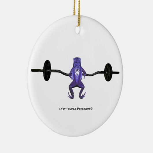 Paars kikkervisgewicht keramisch ornament (Rechts)