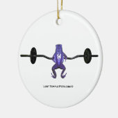 Paars kikkervisgewicht keramisch ornament (Links)