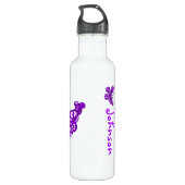 Paars kinderen met de naam drinken flesje waterfles (Achterkant)