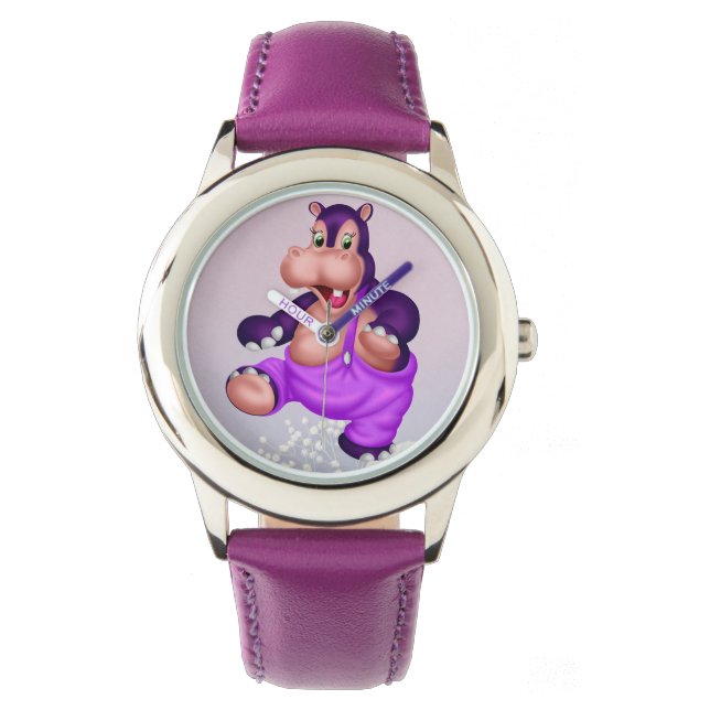 Paars - Kinderhorloge Horloge (Voorkant)