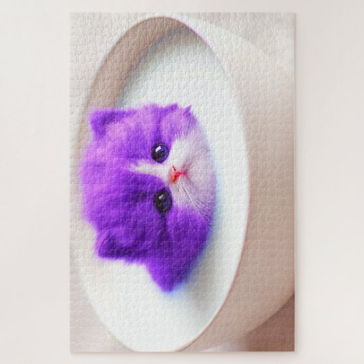 Paars Kitten Legpuzzel (Verticaal)