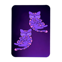 Paars Kitten Twins 2 Magnet Magneet