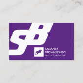 Paars Klassiek Wit verbouwereerd Eenvoudig Visitekaartje (Voorkant)