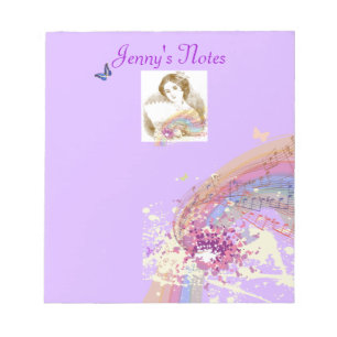   Paars klein Notitieblok voor Vrouwe Dame