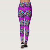 paars kleine design ook gemengde kleuren leggings (Achterkant)