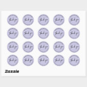 Paars | Kleine onderneming Bedankt pakket sticker (Vel)