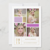 Paars kleurenblok  | Uitnodiging tot Afstuderen (Voorkant)