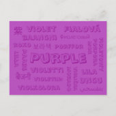 Paars - Kleurtalen op Briefkaarten (Voorkant)