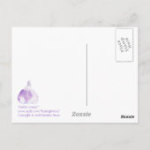 Paars knoflookBriefkaart Briefkaart (Achterkant)