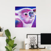 Paars Koala aanflaantje Poster (Thuiskantoor)