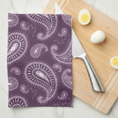 paars, koel  patroon theedoek (Quarter Fold)