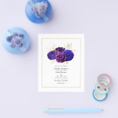 Paars, koninklijk blauw en goudbloedig huwelijk Flyer (Enkel)