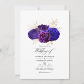  Paars, koninklijk blauw en goudbloedig huwelijk Kaart (Voorkant)