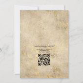  Paars, koninklijk blauw en goudbloedig huwelijk Kaart (Achterkant)