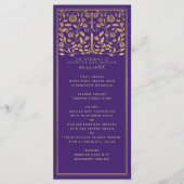 Paars koninklijk middeleeuws Sword Wedding Flat Me Menu (Voorkant)