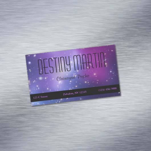  Paars kosmisch metafysisch Magnetisch Visitekaartje (Voorbeeld)