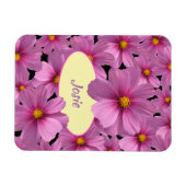 Paars kosmos-ventilatorontwerp op een zwarte achte magneet (Horizontaal)