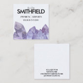 PAARS KRISTAAL PROFESSIONAL VIERKANTE VISITEKAARTJE (Voorkant / Achterkant)