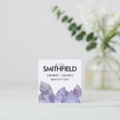 PAARS KRISTAAL PROFESSIONAL VIERKANTE VISITEKAARTJE (Staand voorkant)