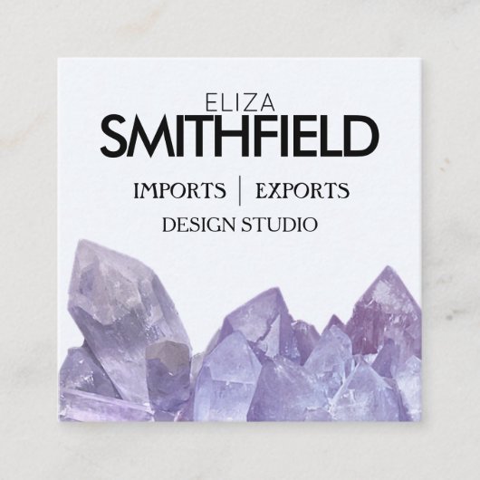 PAARS KRISTAAL PROFESSIONAL VIERKANTE VISITEKAARTJE (Voorkant)