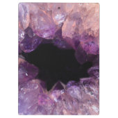 Paars kristal gemstone gepersonaliseerd klembord (Achterkant)