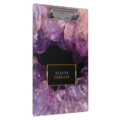 Paars kristal gemstone gepersonaliseerd klembord (Rechts)