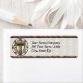 Paars kruis etiket (Insitu)