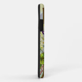 Paars kruis met bloemen Case-Mate iPhone case (Achterkant/rechts)