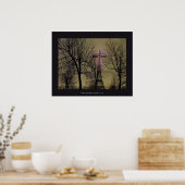 Paars kruis poster (Keuken)