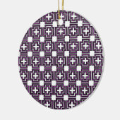 Paars kruisen en vierkantjes - Ornament (Links)
