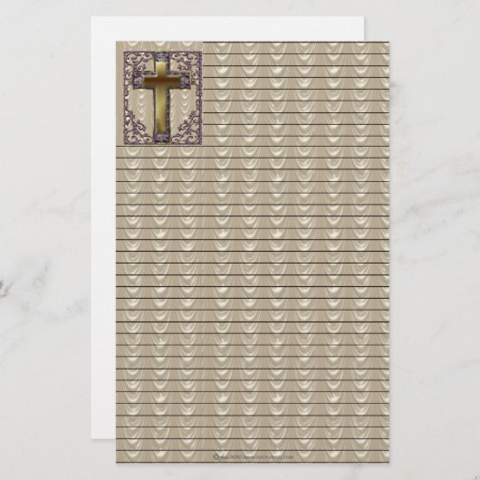 Paars kruisgelijnd Briefpapier (Voorkant / Achterkant)