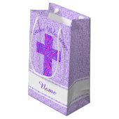 Paars kruissymbool Christelijk symbool Pasen Pasen Klein Cadeauzakje (Achterkant Gekanteld)